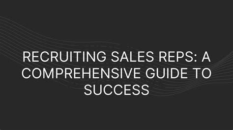 recruiting startup sales reps